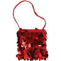 fancy dress red flapper handbag