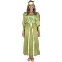 Fancy Dress - Child Emerald Maid Marion Costume