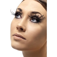 fancy dress feather false eyelashes