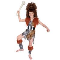 Fancy Dress - Child Cavegirl and Wig Costume