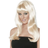 fancy dress long blonde wig