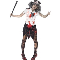 fancy dress zombie policewoman costume
