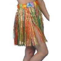 Fancy Dress - 46cm Hawaiian Hula Skirt Multicolour