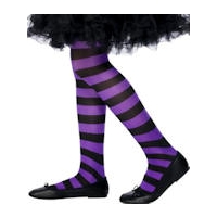 Fancy Dress - Child Tights PURPLE & BLACK