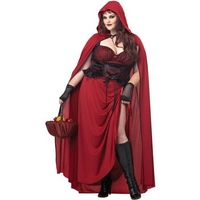 Fancy Dress - Dark Red Riding Hood Costume (Plus Size)