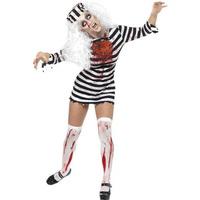 fancy dress lady zombie convict costume