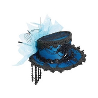 fancy dress mini hat blue