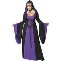 fancy dress womens deluxe hooded robe purple plus size
