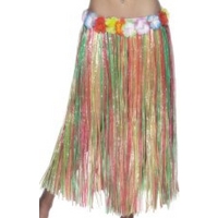 Fancy Dress - 79cm Hawaiian Hula Skirt Multicolour