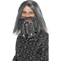 fancy dress pirate wig and beard set