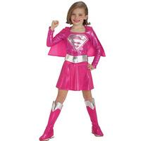Fancy Dress - Child Pink Supergirl Super Hero Costume