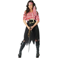 fancy dress female pirate costume stripey