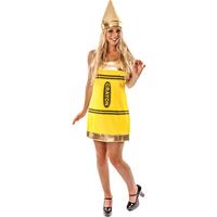 Fancy Dress - Women\'s Yellow Crayon Fancy Dress Costume