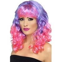 Fancy Dress - Divatastic Wig (Purple/Pink)
