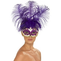 fancy dress purple venetian mask