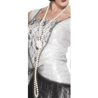 fancy dress long pearl necklace