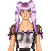 fancy dress leg avenue dolly bob wig lavender