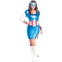 fancy dress female captain america costume