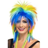 Fancy Dress - 80\'s Rainbow Punk Wig