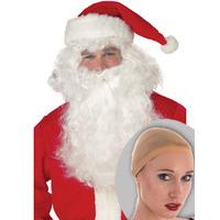 Fancy Dress - Santa Wig & Beard with Wig Cap