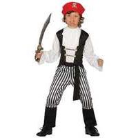 Fancy Dress - Child Boys Striped Pirate Costume