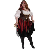 fancy dress pirate lady costume plus size