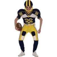 Fancy Dress - American Football Player Costume (Inc Helmet and Ball)