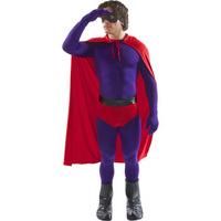 fancy dress purple and red crusader superhero costume