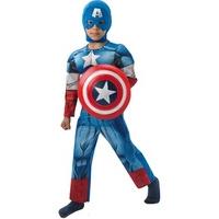 Fancy Dress - Child Avengers Assemble Deluxe Captain America Costume