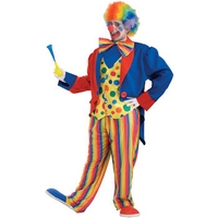 fancy dress spotty clown costume plus size