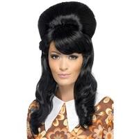 fancy dress 60s brigitte bouffant wig black