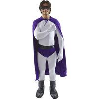 fancy dress white and purple crusader superhero costume