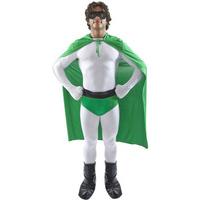 Fancy Dress - White and Green Crusader Superhero Costume