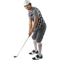 Fancy Dress - Male Golfer Costume (Black & White)