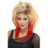 Fancy Dress - 80\'s Mullet Wig (Blonde/Red)