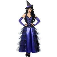 fancy dress black purple glamorous witch costume
