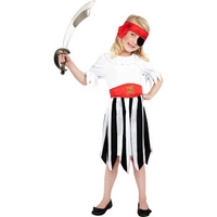 Fancy Dress - Child Simple Pirate Girl Costume