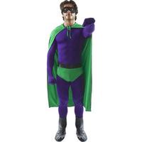 fancy dress purple and green crusader superhero costume