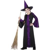 fancy dress child bewitched witch costume purple