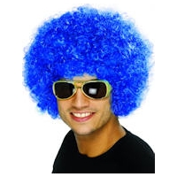 fancy dress economy clown wig in blue
