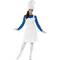 fancy dress female blue garden gnome costume