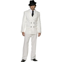 Fancy Dress - Fever Gangster Costume WHITE