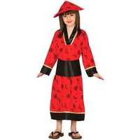 fancy dress child red chinawoman costume