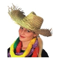 Fancy Dress - Straw Hawaiian / Beachcomer Hat