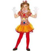 fancy dress child little girl clown costume