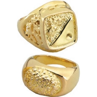 fancy dress gold sovereign ring