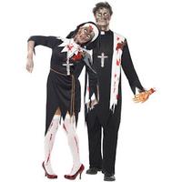 Fancy Dress - Zombie Nun & Priest Couples Costumes