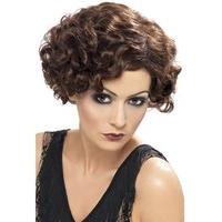 fancy dress 20s flirty flapper wig brown