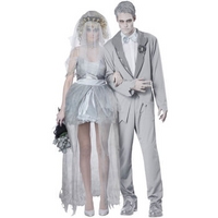 Fancy Dress - Ghost Groom & Bride Couple Costumes