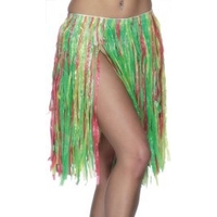 Fancy Dress - 56cm Hawaiian Hula Skirt Multicolour